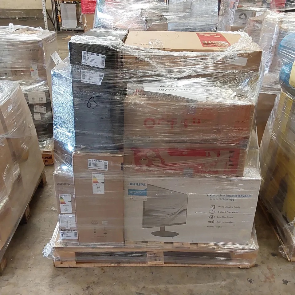 PALLET OF APPROXIMATELY 19 UNPROCESSED RAW RETURN MONITORS TO INCLUDE;