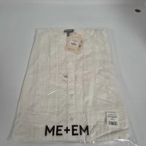 ME+EM COTTON VOILE TRIM MAXI DRESS + SLIP β SOFT WHITE, UK 10 (US 6 / EU 38)