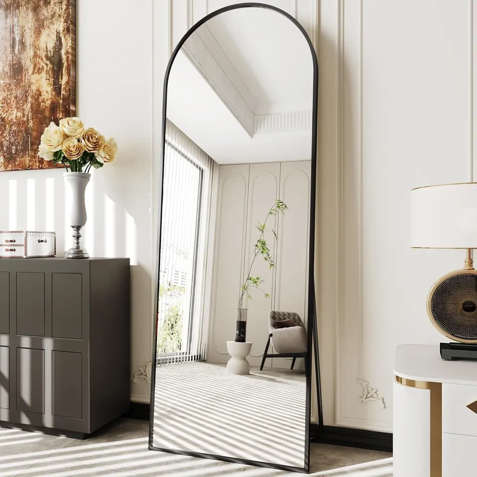 BOXED AUYHM ARCHED MIRROR FULL LENGTH (BLACK)