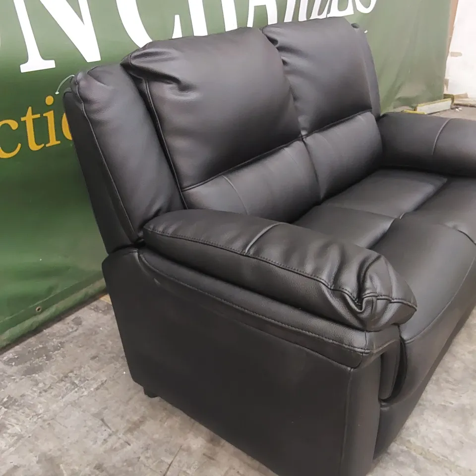 ALBION LUXURY FAUX LEATHER HIGH BACK 2 SEATER SOFA RRP £519