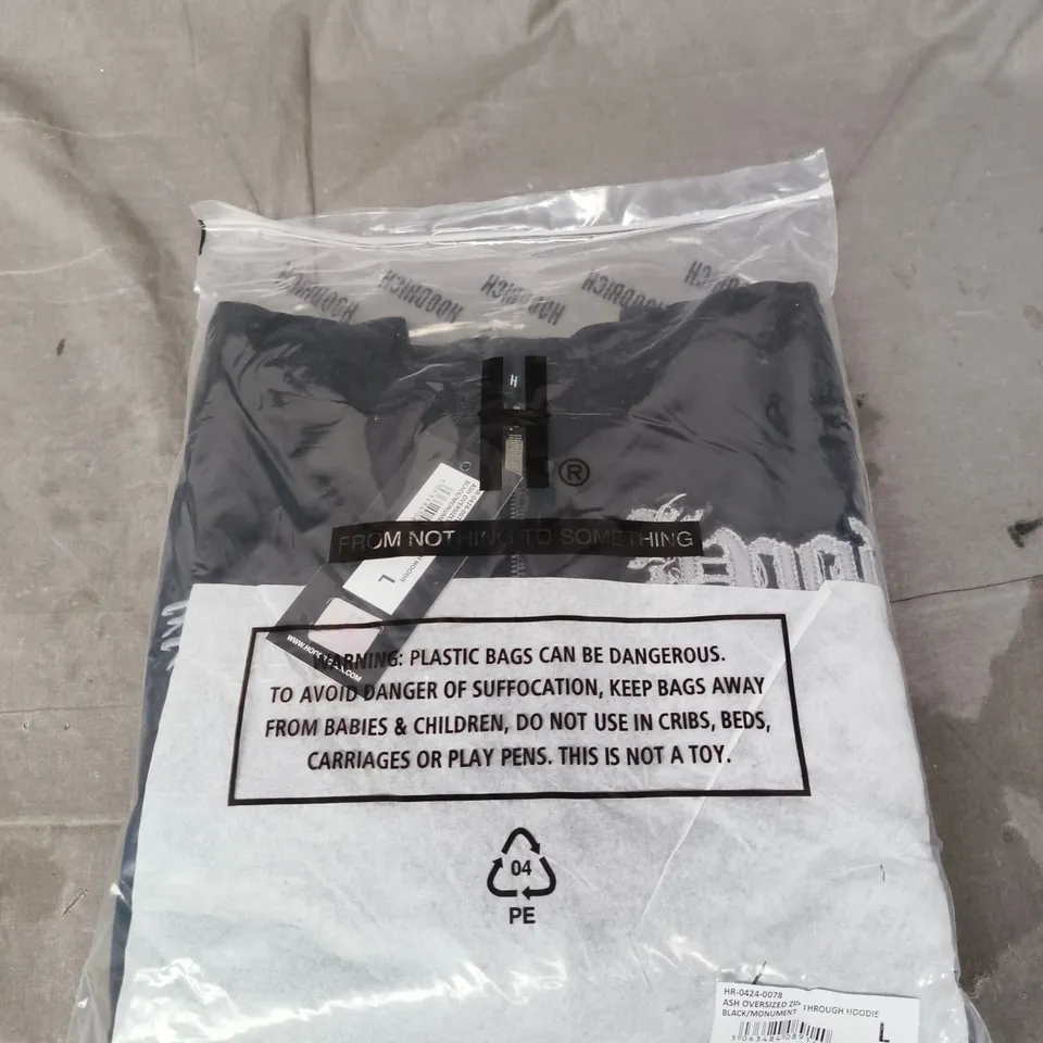 HOODRICH OVERSIZED ZIP-THROUGH HOODIE –LARGE 