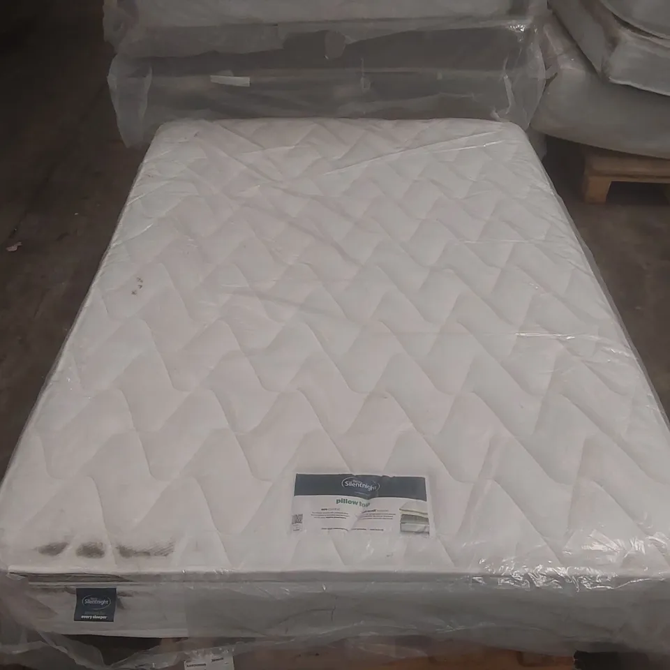 QUALITY BAGGED SILENTNIGHT PILLOW TOP 4'6 DOUBLE MATTRESS