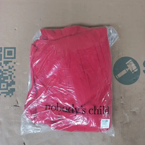 BAGGED NOBODY'S CHILD CECILIA MIDI DRESS IN RED SIZE UK 12