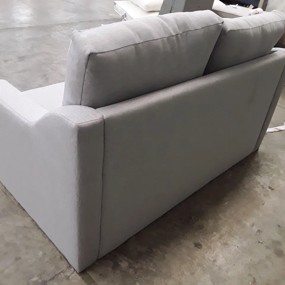 QUALITY DESIGNER ATWORTH 2 SEATER SOFA - LIGHT GREY FABRIC