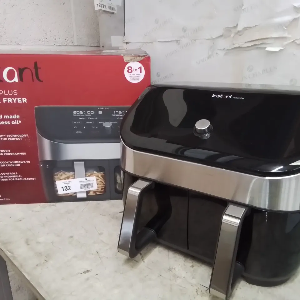 BOXED INSTANT VORTEX 8 IN 1 DUAL AIR FRYER 7.6L 