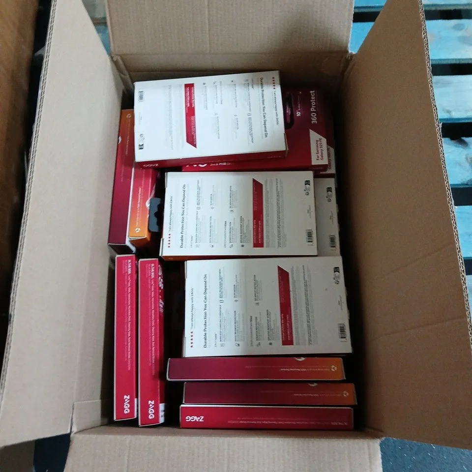 BOX OF  APPROXIMATELY 50 ZAGG 360 PROTECT BUNDLE FOR SAMSUNG GALAXY S23 FE