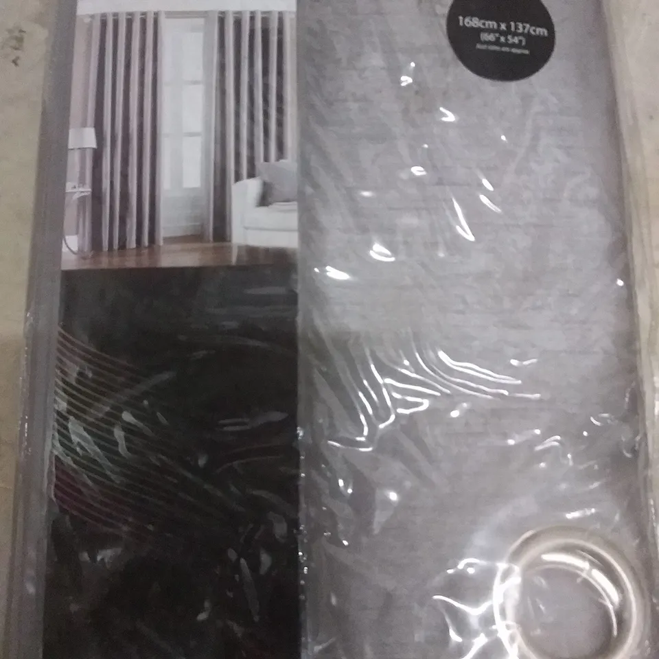 HORNELLSVILLE FAUX SILK SEMI SHEER CURTAINS SIZE: APPROX 168CM X 137CM