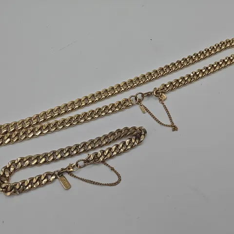 MONET GOLD TONE NECKLACE AND BRACELET