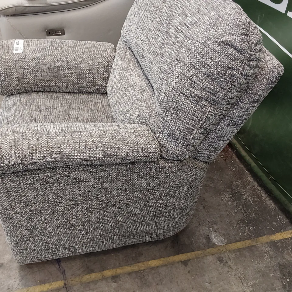 QUALITY BRITISH DESIGNER G PLAN CHADWICK ARMCHAIR REMCO SLATE FABRIC 