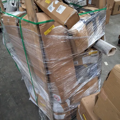 PALLET CONTAINING ASSORTED RUGS & FURNITURE PARTS