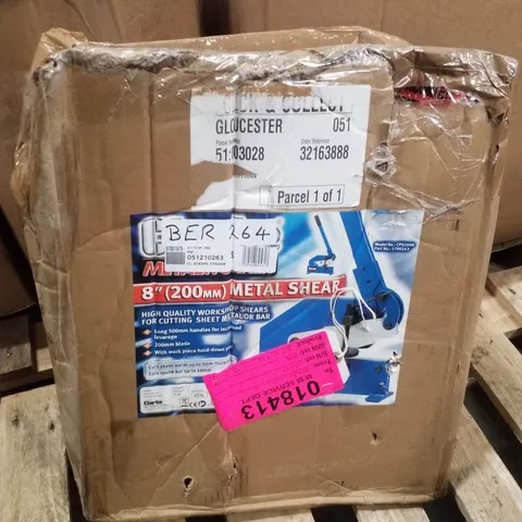 BOXED CLARKE CPS200B 200MM SHEET METAL SHEARS