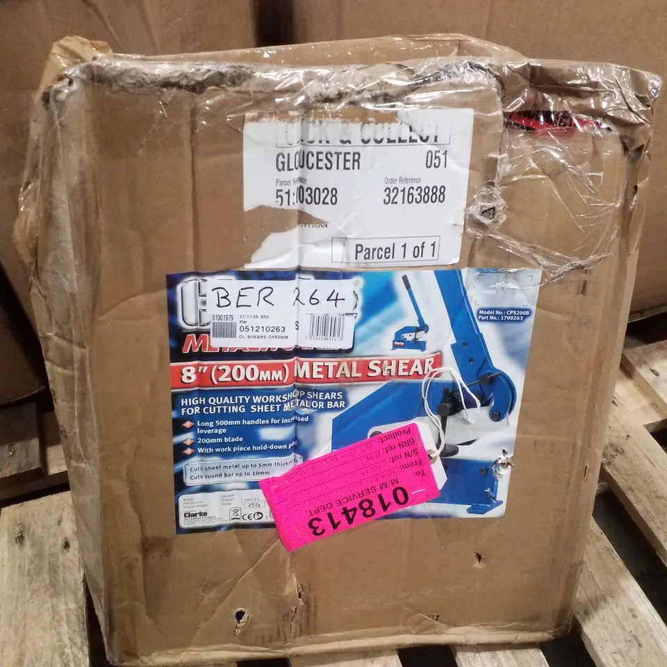 BOXED CLARKE CPS200B 200MM SHEET METAL SHEARS