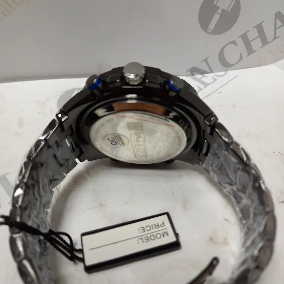 BOXED BARKERS OF KENSINGTON MEGA SPORT BLUE DIAL WATCH 