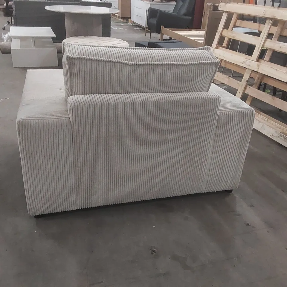 QUALITY DESIGNER CHUNKY CORDUROY ARMCHAIR