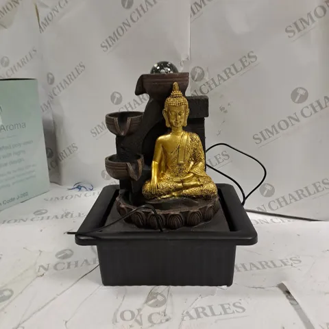 BOXED GOLDEN BUDDHA WATER FOUNTAIN