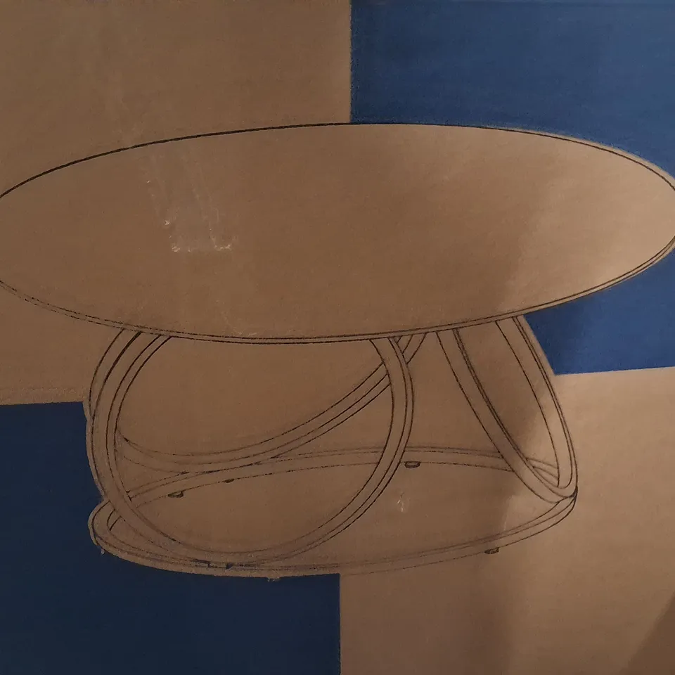 BOXED MARBLE TOP COFFEE TABLE