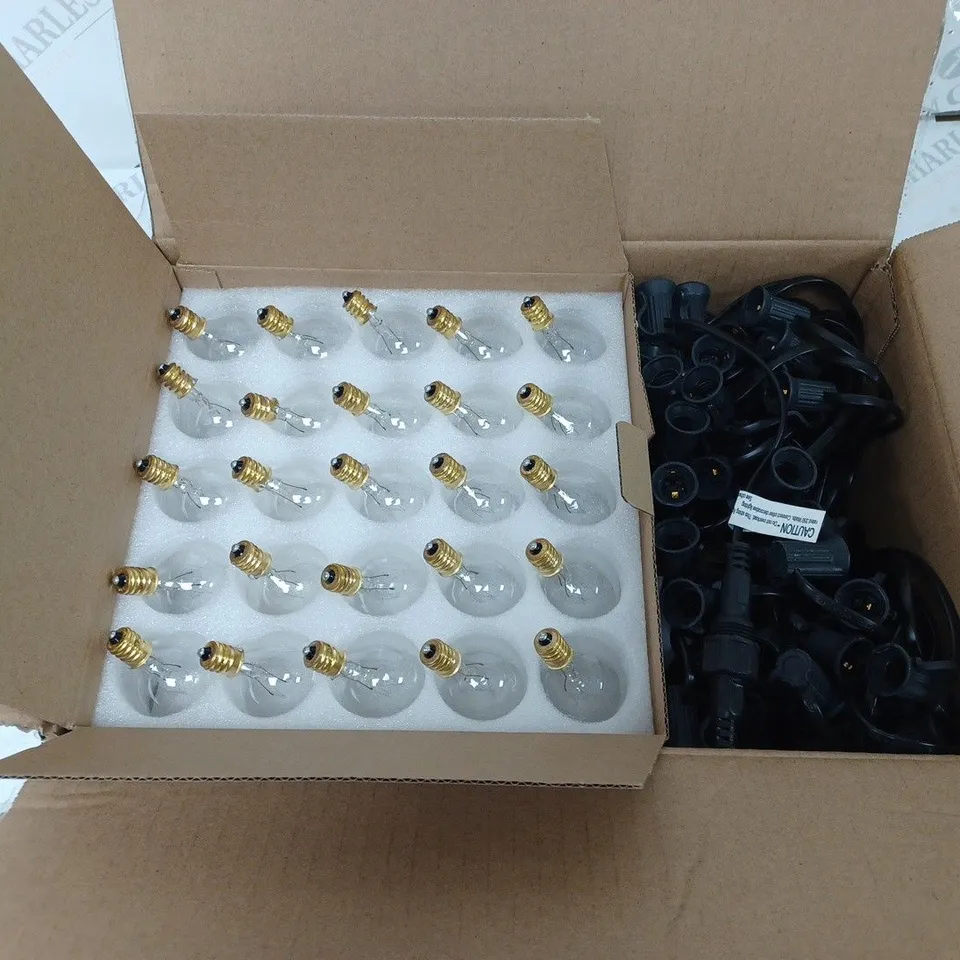 CLEAR G40 GLOBE STRING LIGHT SET INDOOR/OUTDOOR USE BOXED 