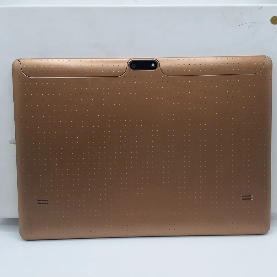 BOXED 10" ANDROID TABLET IN GOLD WITH KEYBOARD CASE