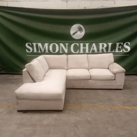 SALERNO STANDARD BACK FABRIC LEFT HAND CORNER CHAISE SOFA IN NATURAL