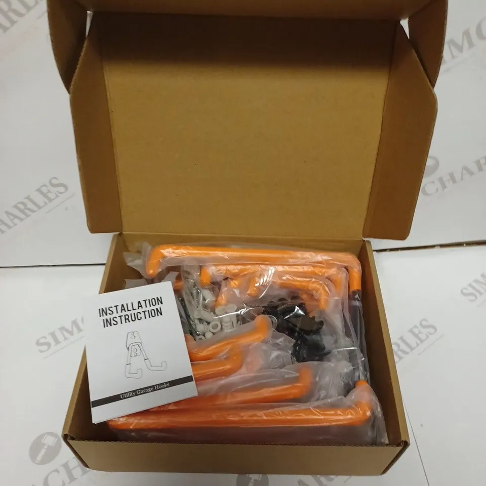 BOXED DESIGNER 10 PACK OF GARAGE UTILITY HOOKS 