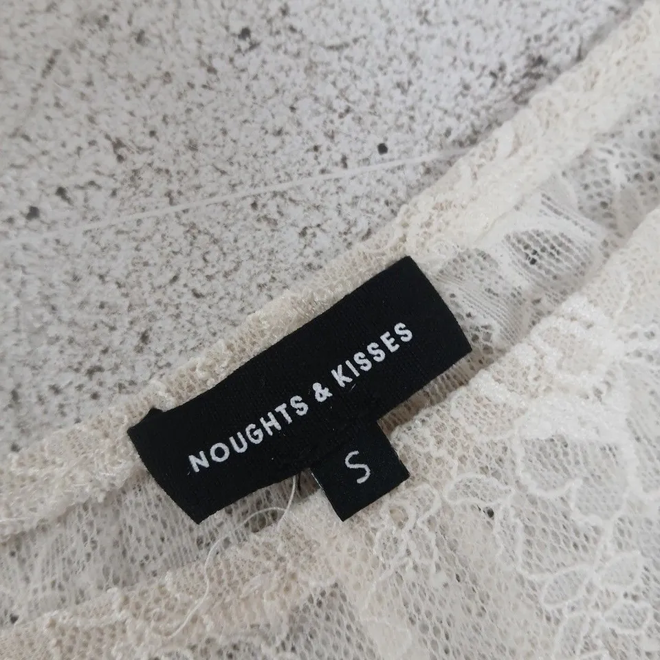 NOUGHTS & KISSES LACE DRESS – UK SIZE S, WHITE