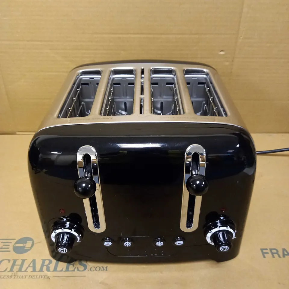 DUALIT 46205 4 SLOT LITE TOASTER IN BLACK FINISH