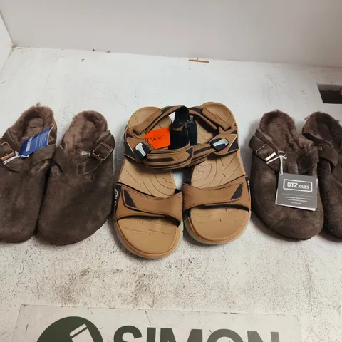 BOX OF APPROXIMATELY 15 ASSORTED PAIRS OF SHOES AND FOOTWEAR ITEMS IN VARIOUS COLOURS, STYLES, AND SIZES - COLLECTION ONLY