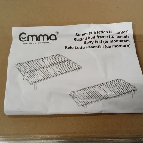 BOXED EMMA SLATTED FRAME BED - 120 x 190cm SMALL DOUBLE