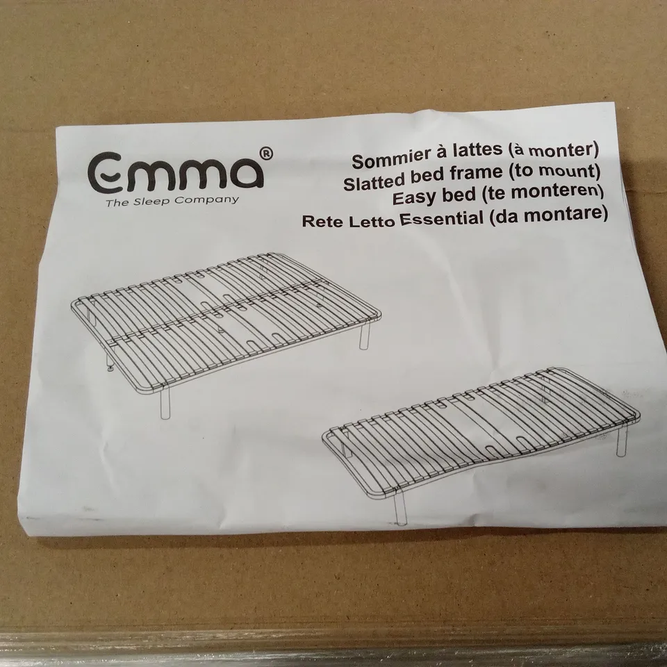 BOXED EMMA SLATTED FRAME BED - 120 x 190cm SMALL DOUBLE