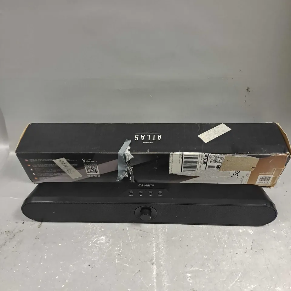 BOXED MAJORITY ATLAS COMPUTER SOUNDBAR IN BLACK