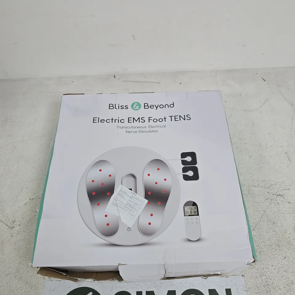 BLISS & BEYOND ELECTRIC EMS FOOT TENS – TRANSCUTANEOUS ELECTRICAL NERVE STIMULATOR