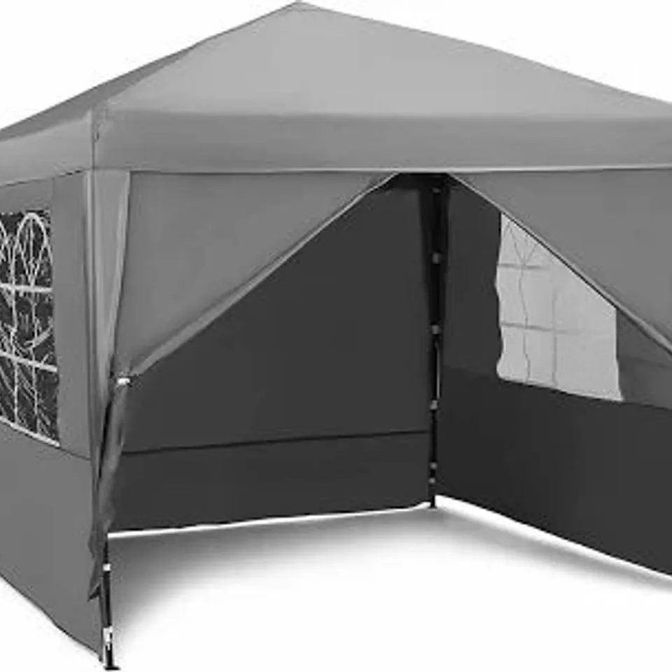 2.5 X 2.5M POP UP GAZEBO WITH 3-PIECE SIDE PANELS - COLLECTION ONLY