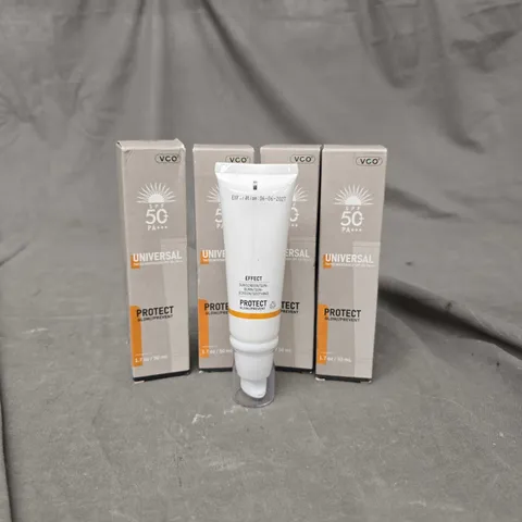 LOT OF 4 VCO UNIVERSAL TINTED MOISTURISER SPF 50 50ML