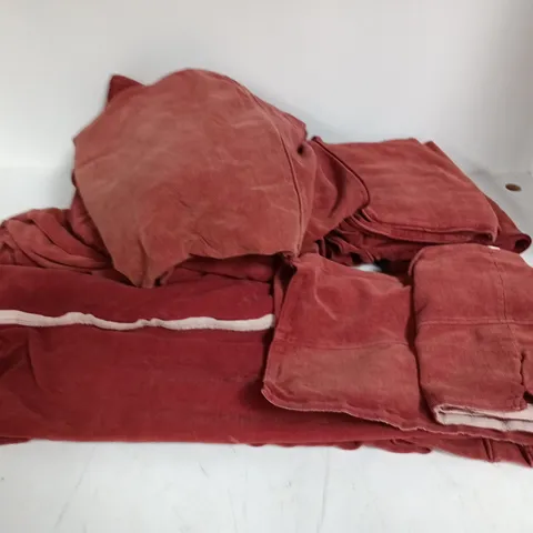 LOT OF BURNT ORANGE SOFA CUSHION COVERS
