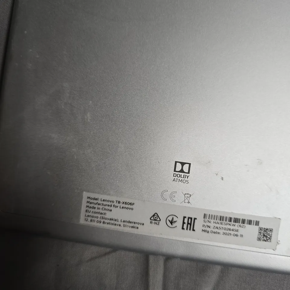 LENOVO TB-X606F TABLET – SILVER, DOLBY ATMOS