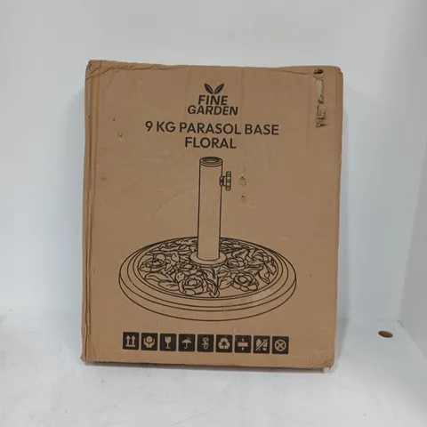 BOXED FINE GARDEN 9KG PARASOL BASE - FLORAL