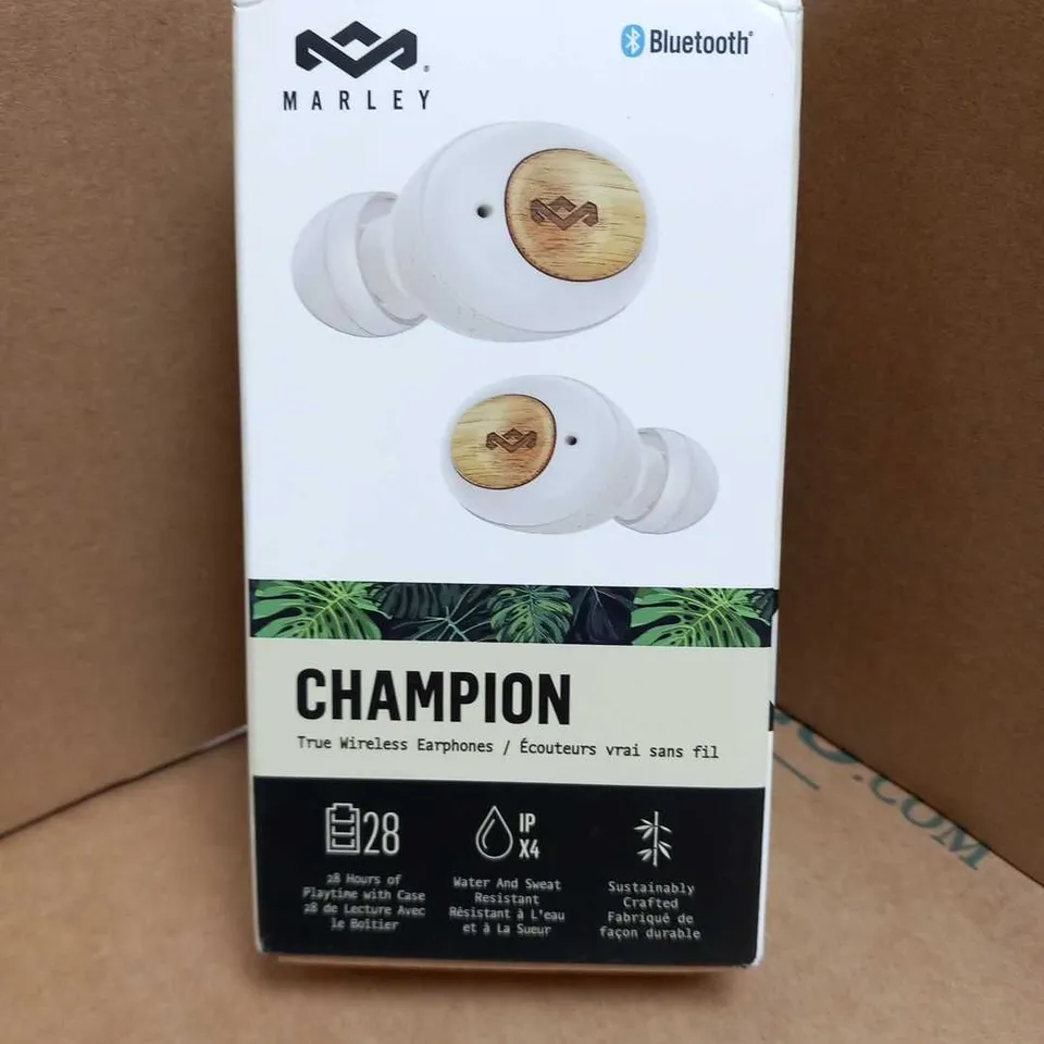 BOXED HOUSE OF MARLEY CHAMPION TRUE WIRELESS EARPHONES 