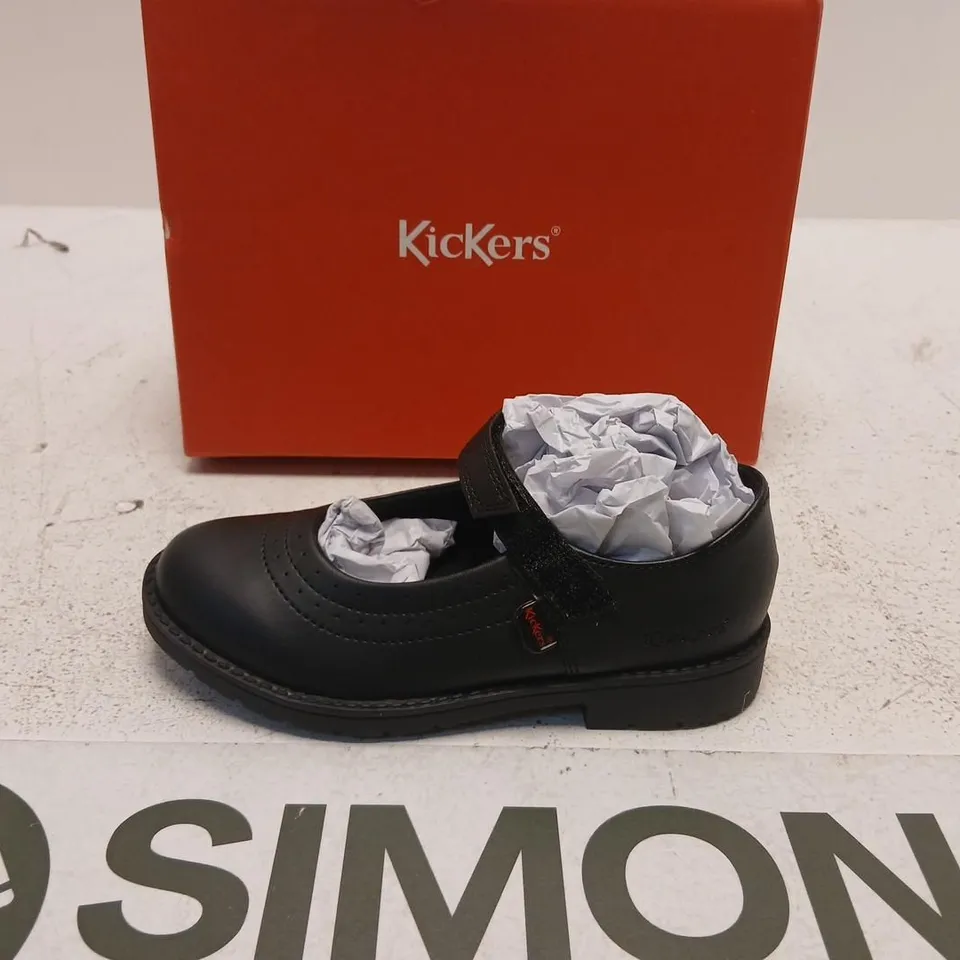 KICKERS KIDS' BLACK MARY JANE SHOES – UK 11 (EU 29)