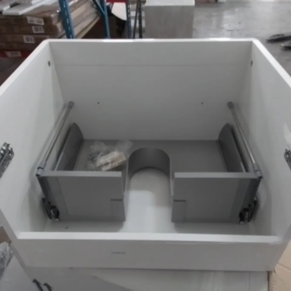 CALYPSO ESPECIALLY WALL HUNG 1-DRAWER VANITY UNIT 600MM IN PEARLY WHITE - 600X400X460