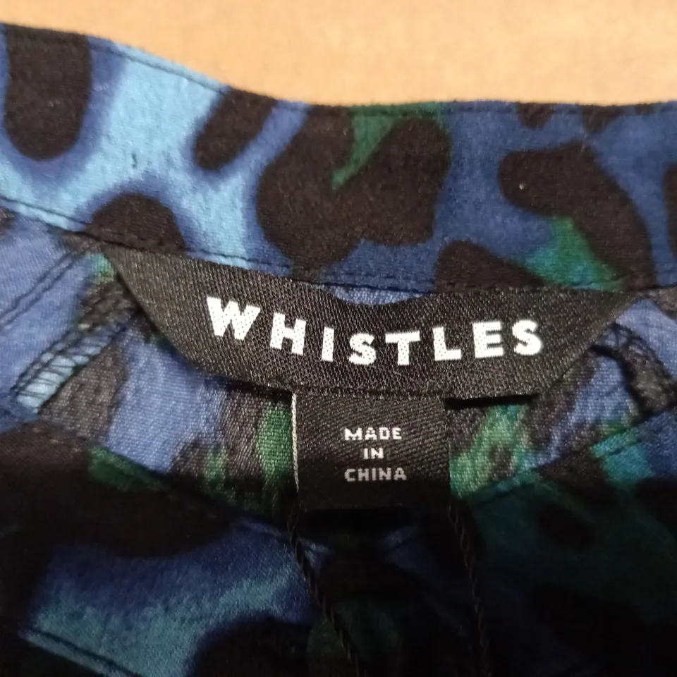 WHISTLES DESIGNER PRINT RAGLAN SHIRT - SIZE 12