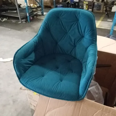 BOXED ANIKA TEAL VELVET DINING CHAIR