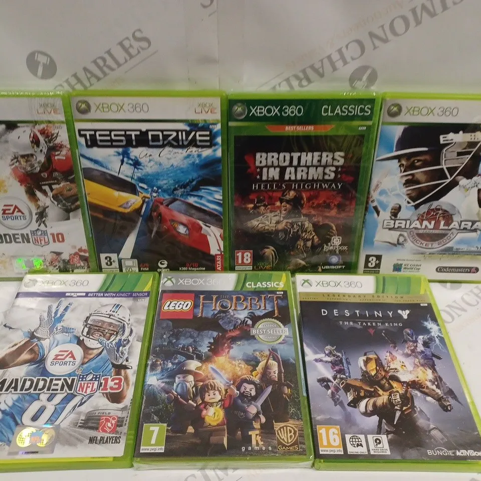 APPROXIMATELY 15 ASSORTED XBOX 360 VIDEO GAMES TO INCLUDE TEST DRIVE UNLIMITED, DESTINY, DEAD ISLAND ETC 