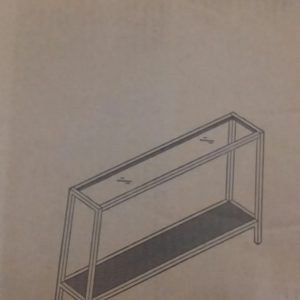 BOXED ACCENT TABLE - BLACK/BRONZE FINISH 