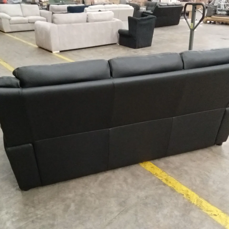 ALBION LUXURY FAUX LEATHER HIGH BACK 3 SEATER SOFA RRP £599