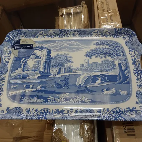 BOXED BLUE ITALIAN LARGE TRAY (1 BOX)