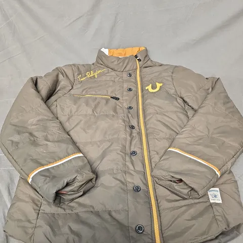 TRUE RELIGION WORLD TOUR PUFFER JACKET – TAUPE, SIZE L