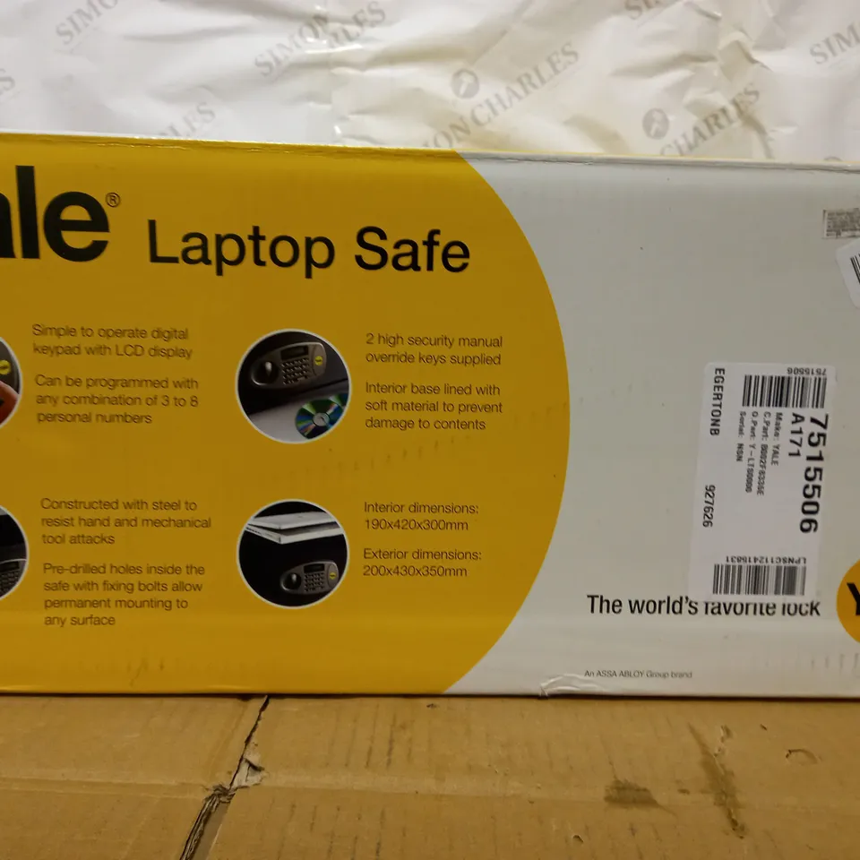 YALE Y-LTS0000 LAPTOP DIGITAL SAFE