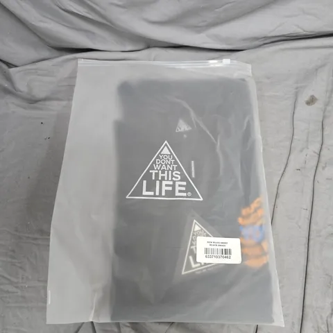 BAGGED YOU DONT WANT THIS LIFE NEW WAVE SHIRT IN BLACK - SIZE SMALL