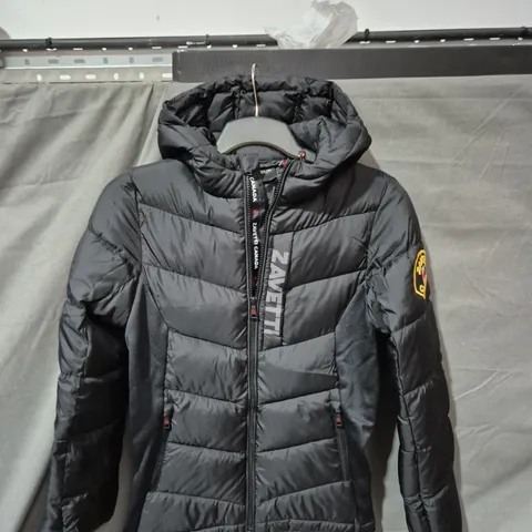 ZANETTI Hooded Puffer Jacket – Black - aged 12-13 years