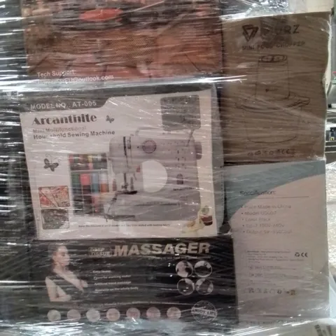 PALLET OF ASSORTED ELECTRICAL PRODUCTS TO INCLUDE:MASSAGER,SEWING MACHINE,MINI FOOD CHOPPER